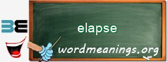 WordMeaning blackboard for elapse